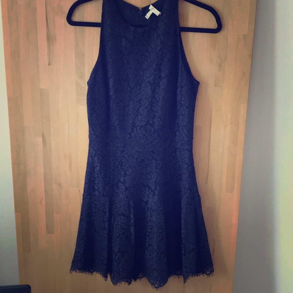 Joie navy floral lace dress